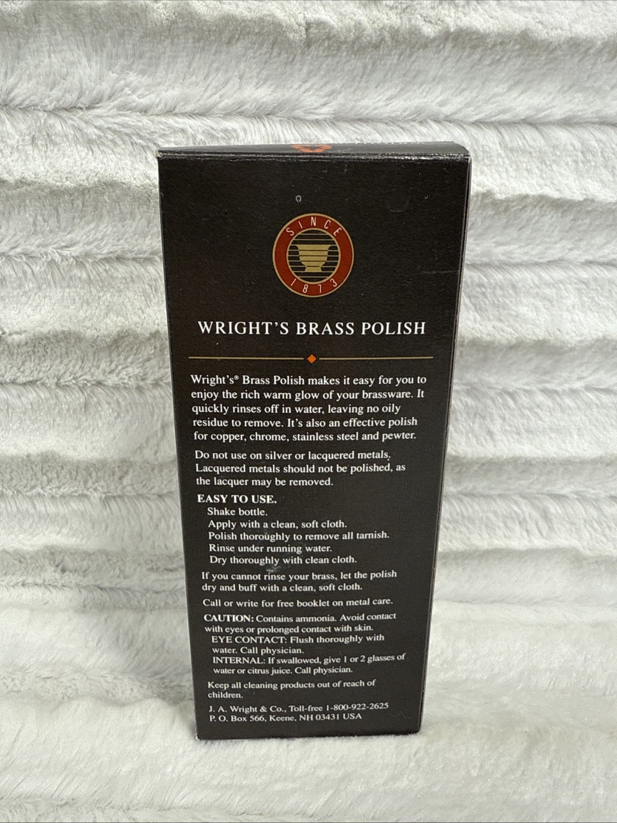 Wright’s All Purpose Brass Polish 8oz Barely Used ? 3/4 Full
