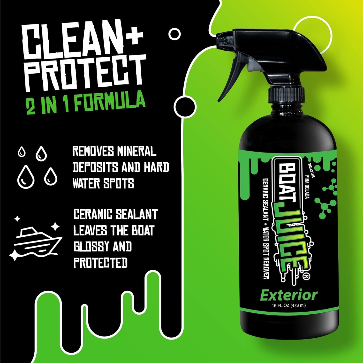 Boat Cleaning Kit: Exterior & Interior Cleaner Set with Ceramic Sealant – 32oz