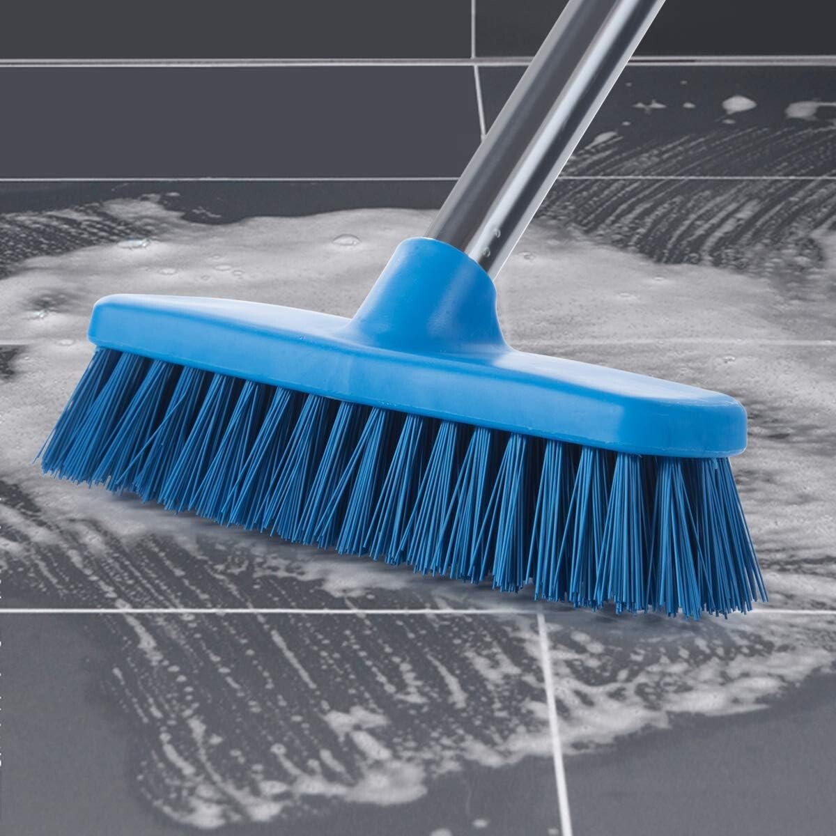 Cepillo Para Fregar Pisos con Mango Ajustable 57″ Cerdas Duras Baño Cocina Patio