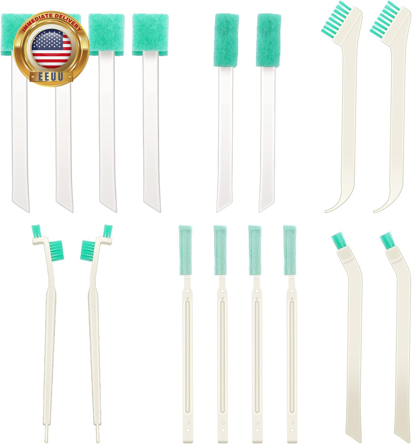 16 Pcs Small Household Cleaning Brushes, Deep Detail Crevice Cleaner Brush Crevi