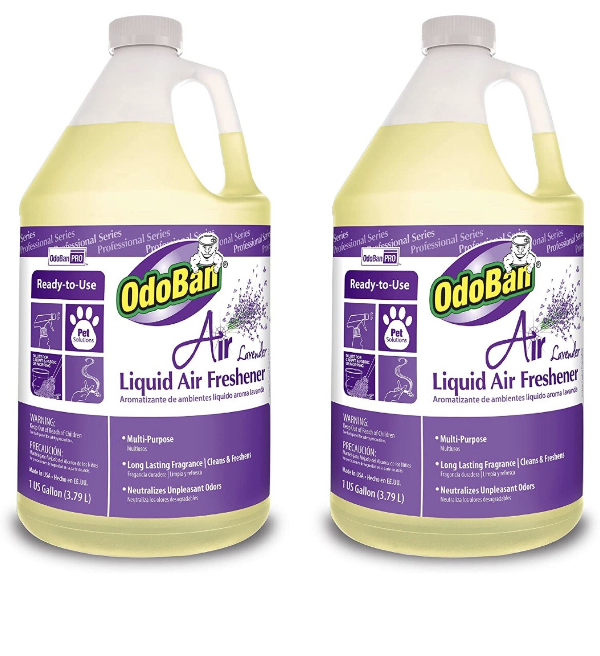 OdoBan Professional Series Ready-to-Use Air Lavender Liquid Air Freshener 2 Pack