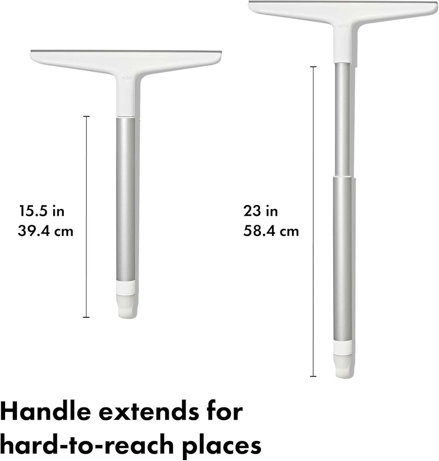 OXO Good Grips Aluminum Extendable Squeegee, Adjustable Shower Squeegee for Glas