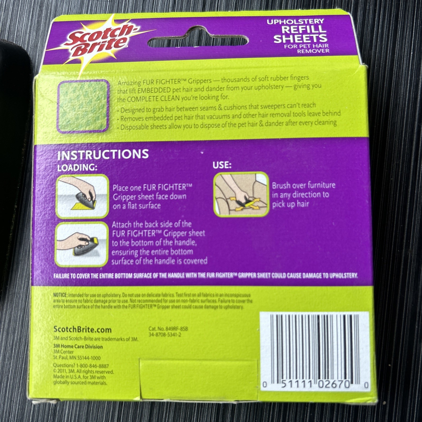 3M Scotch Fur Fighter Hair Remover Refill Sheets (3.8″ x 7″) OEM full 8 PACK NEW