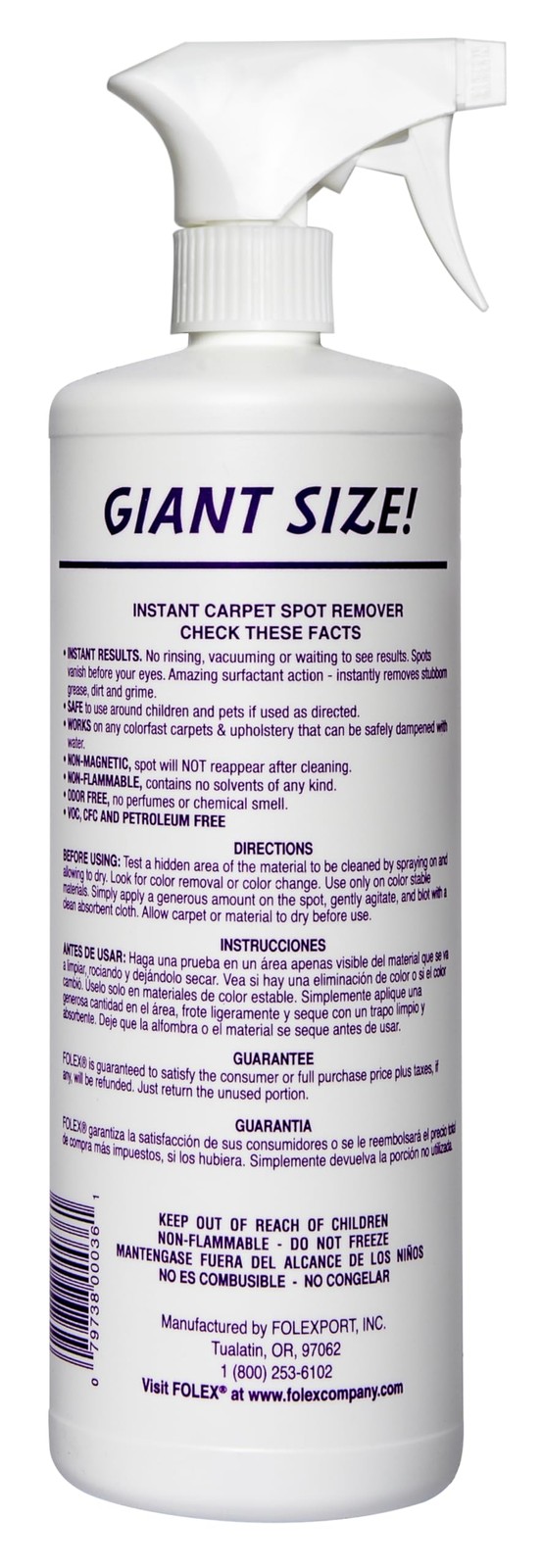 Instant Carpet Spot Remover Carpet Cleaner – 32 oz – Removes Pet Accidents, G…