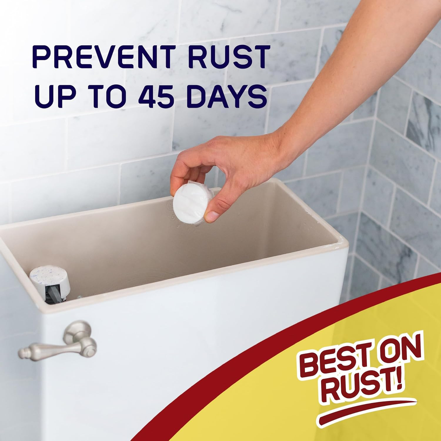 Automatic Toilet Bowl Cleaner, Removes & Prevents Rust Stains, 6 Tablets
