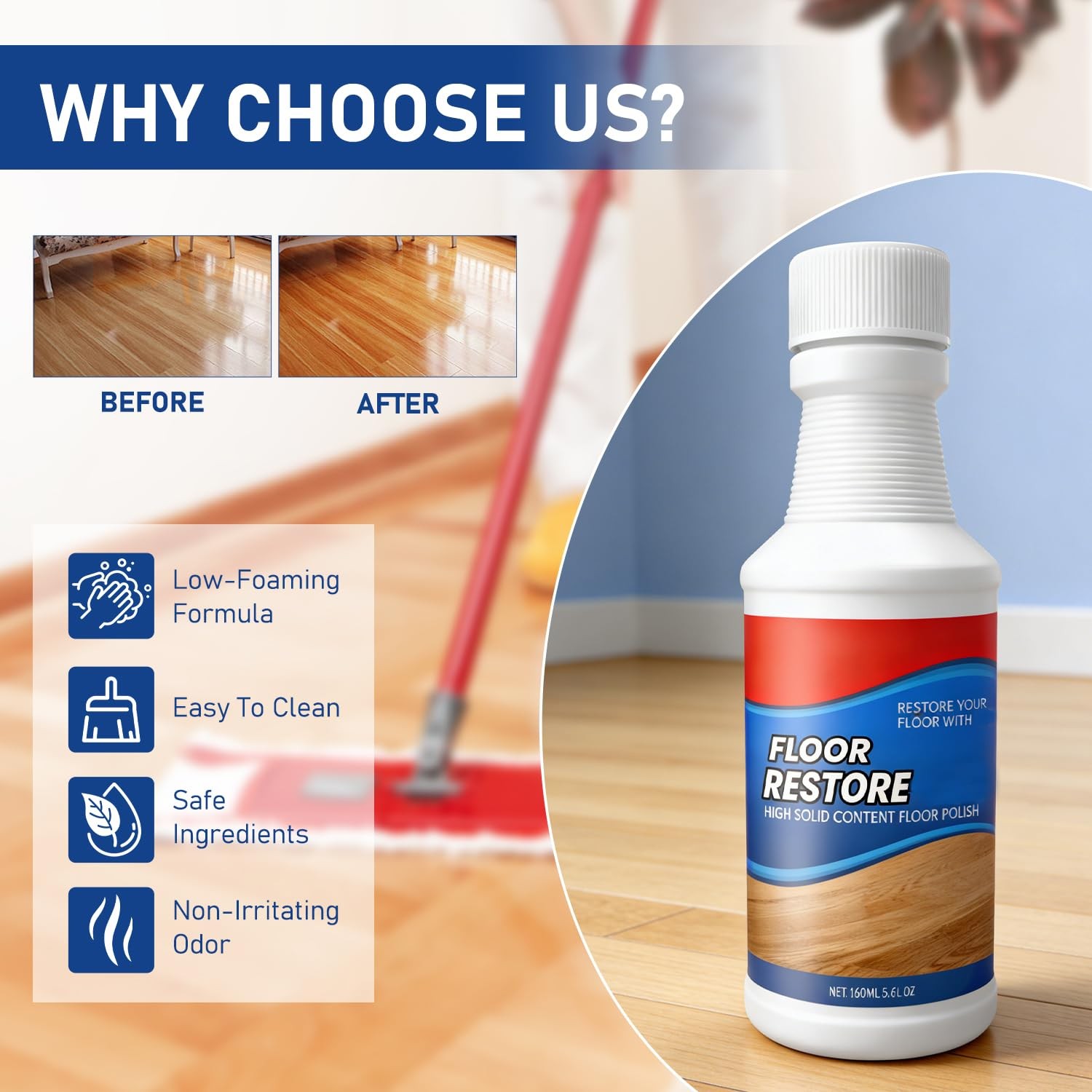 2Pcs Floor Restore Cleaner & Polish,High Solid Content Floor Polish For Shine…