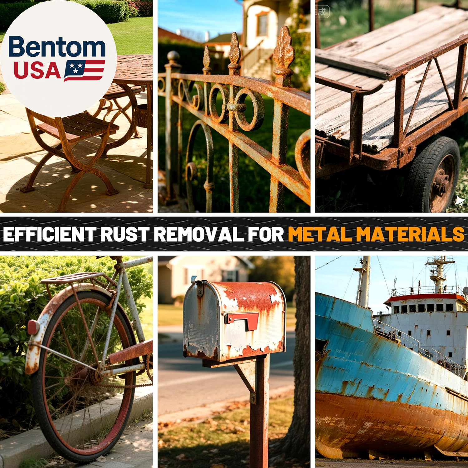 2-In-1 Rust Converter & Metal Primer, 35Oz Matte Black Rust Inhibitor Paint for