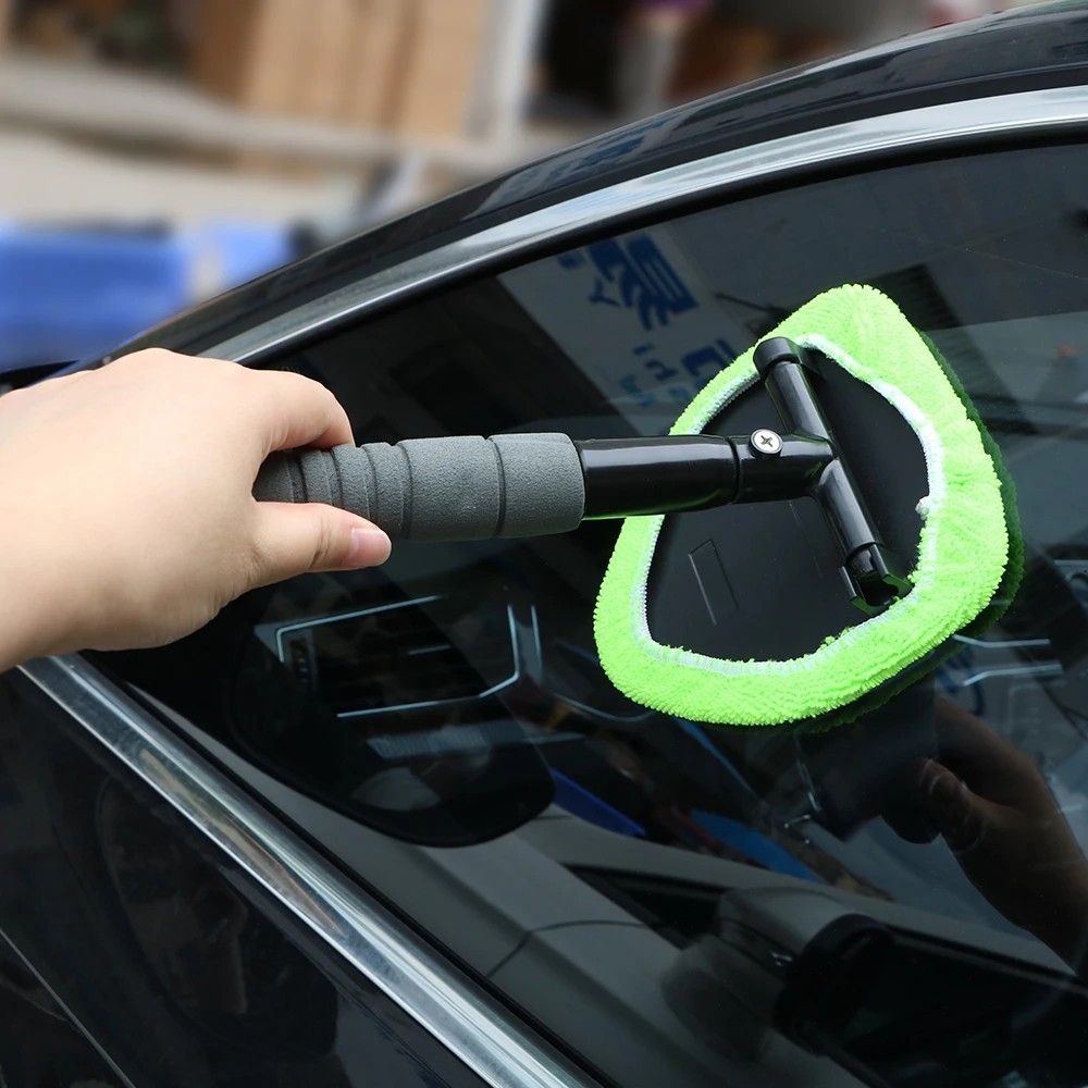 Windshield Cleaning Tool Kit Car Window Glass Wiper Cleaner Brush Pad Extendable