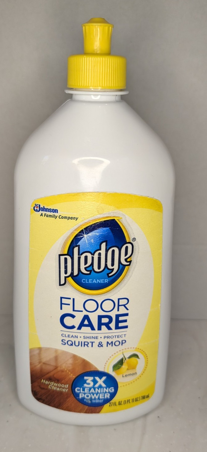 Pledge Floor Care Squirt & Mop Hardwood Floor Cleaner Lemon 27oz 80% Full