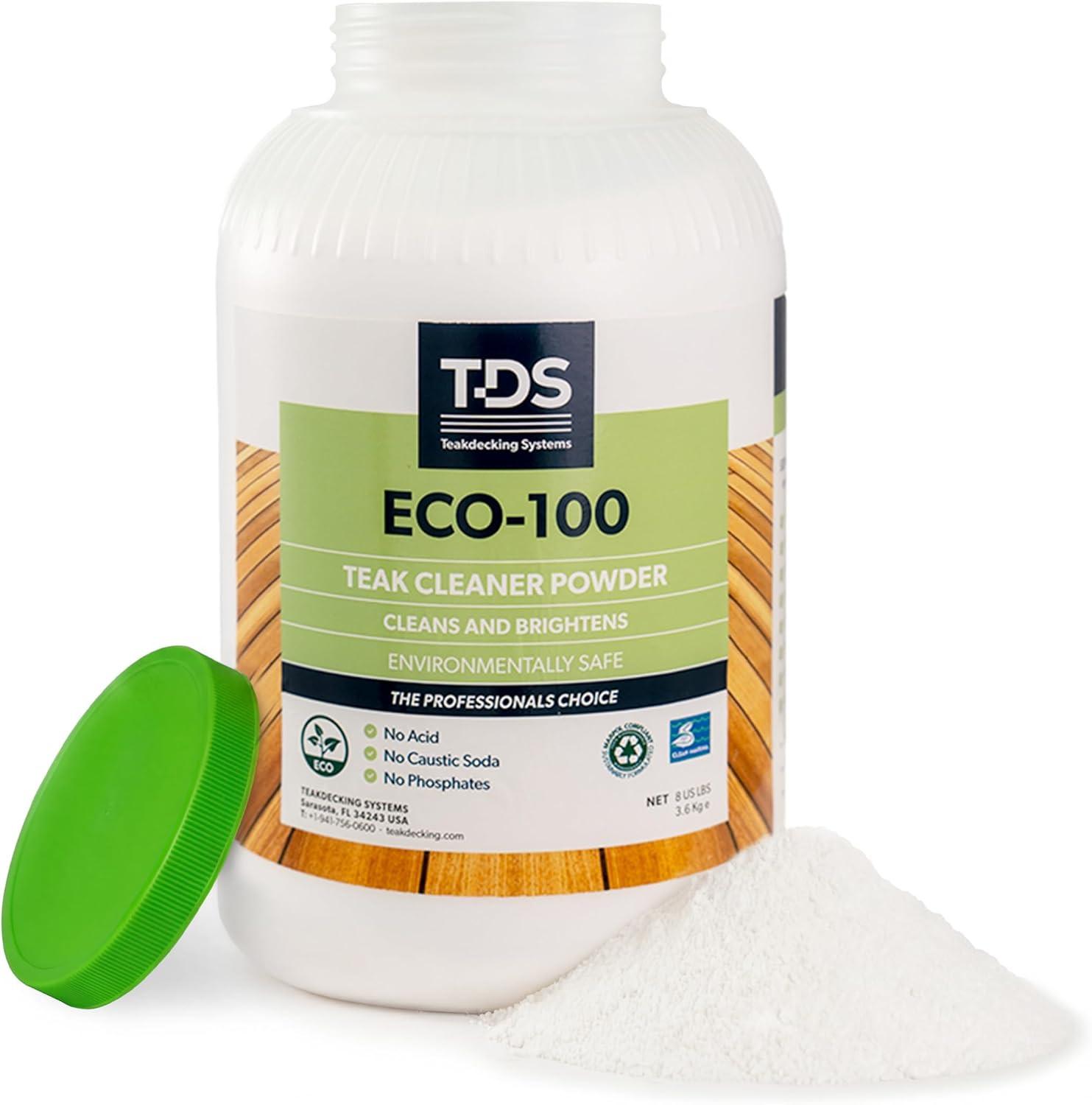 Teak Cleaner Powder, 8Lb – ECO-100 – Concentrated, High Per