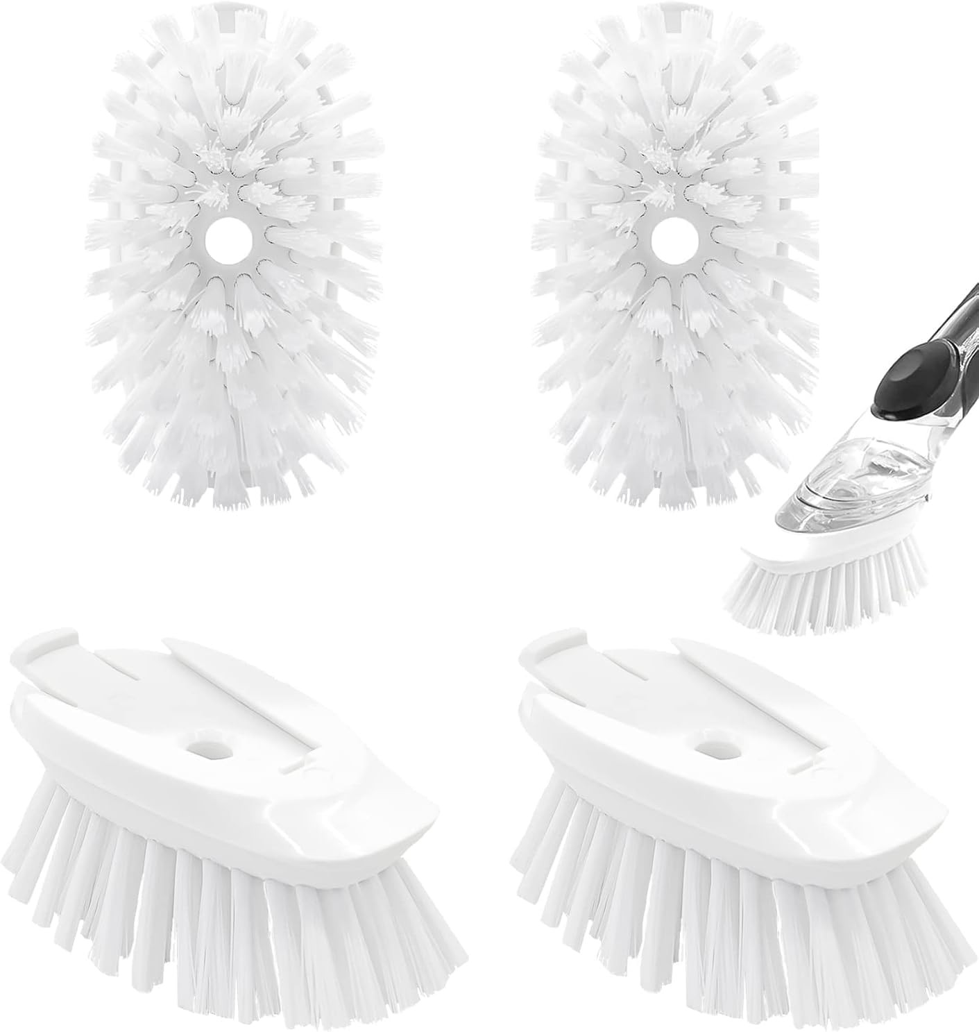 Dish Brush Refill, 4 Pack Dish Brush Replacement Head for OXO Dish Brush, Bru…