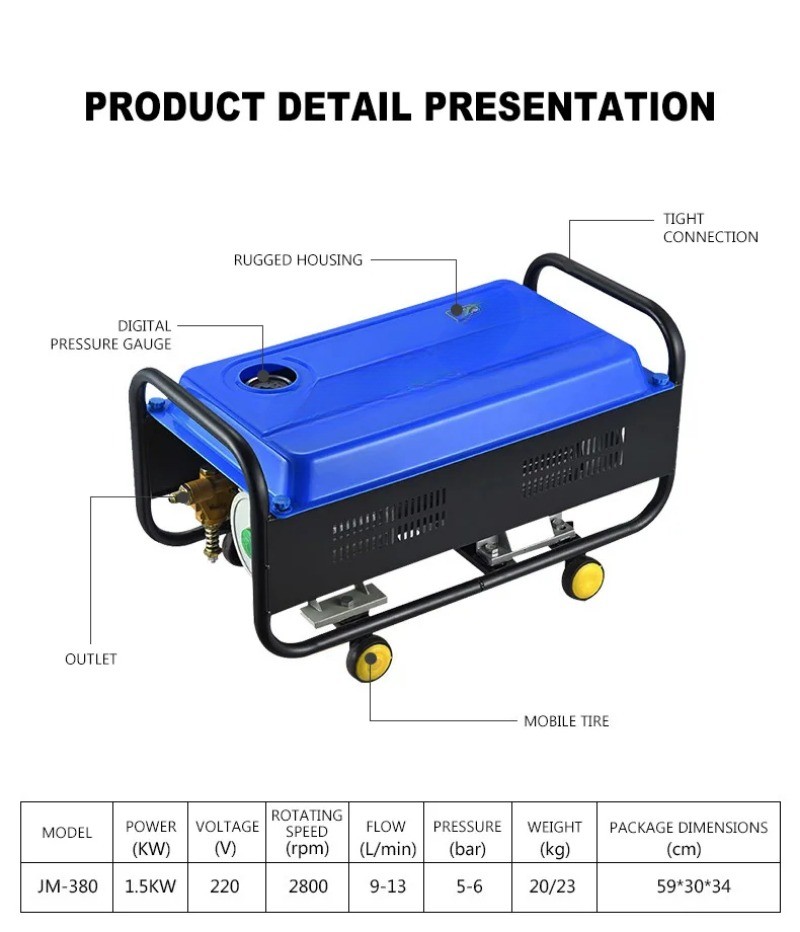 Direct Supply High Pressure Washer Car Wash. Multi-function Washing Machine