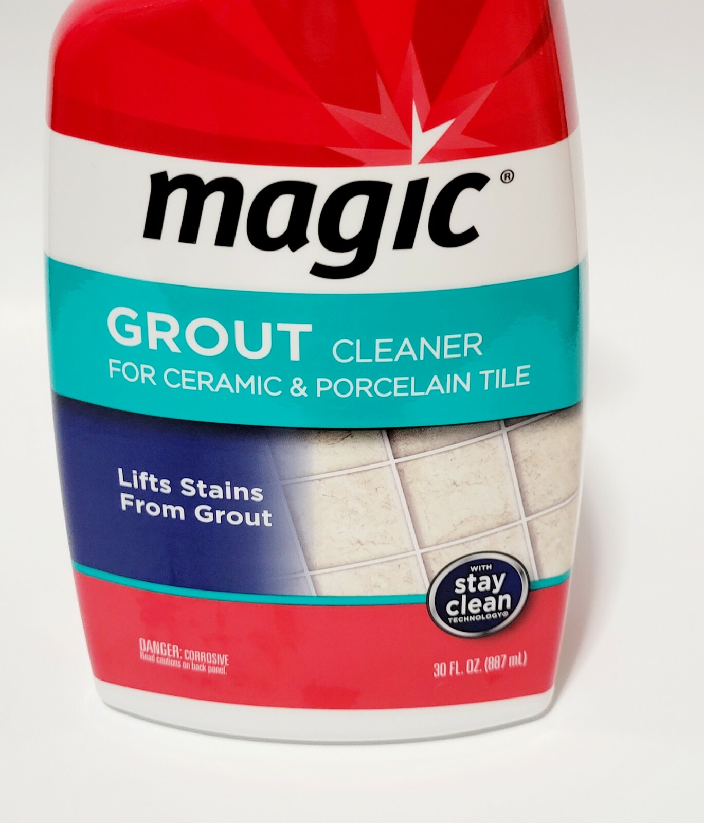 Magic Grout Cleaner, 30 fl oz, New Spray Bottle, Lifts Stains From Grout