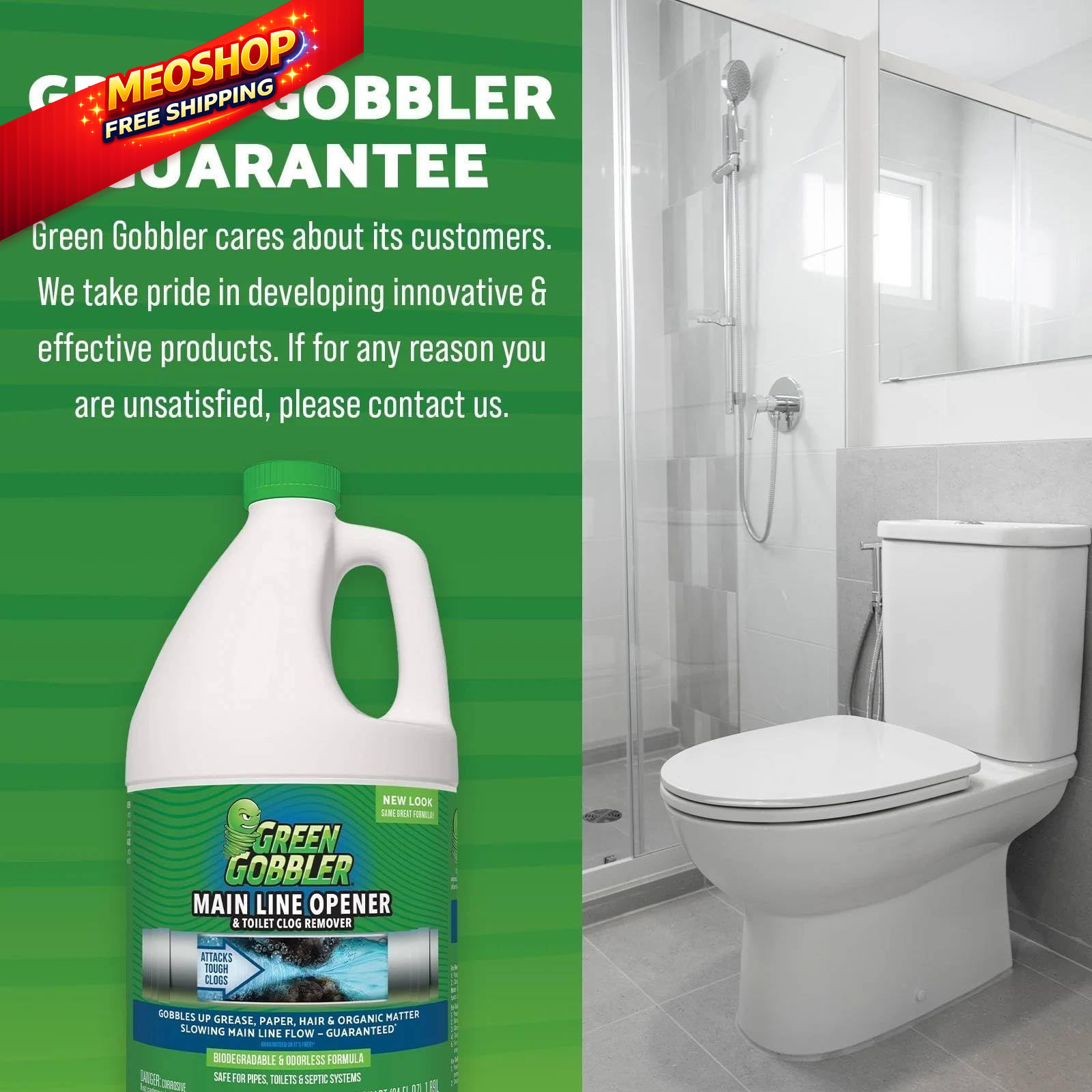 Green Gobbler Ultimate Main Drain Opener | cleaner 64 Fl Oz (Pack of 1)
