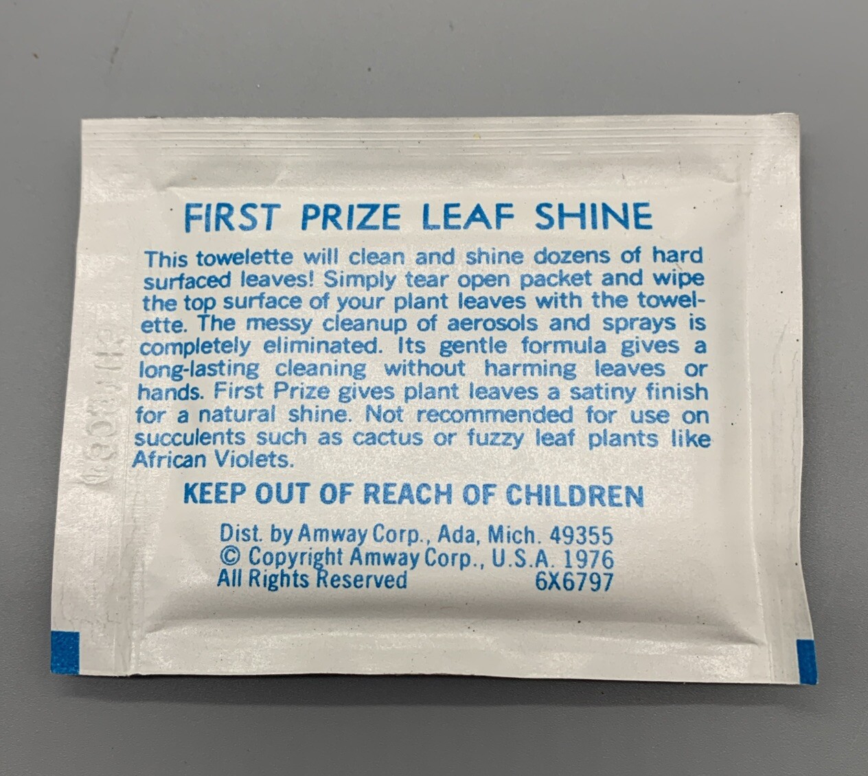 Lot Of 13 Vintage 1976 First Prize Leaf Shine Cleaning Towelettes NO BOX, Sealed