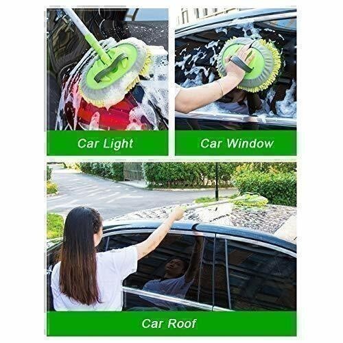 Adjustable Telescopic Car Wash Brush Kit Mop Long Handle Vehicle Cleaning Tool