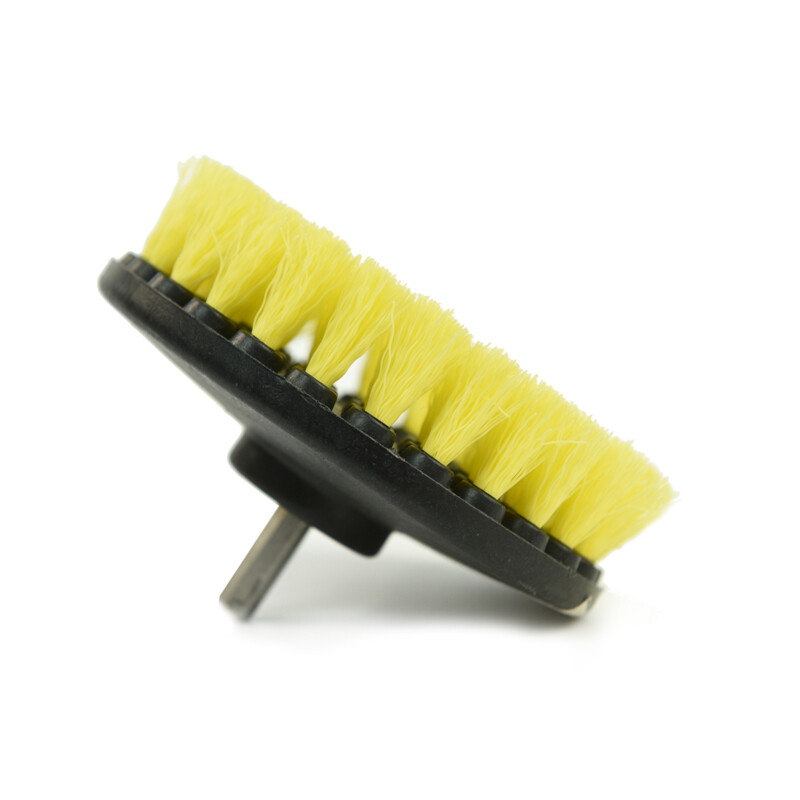 2 Pcs Carpet Brush with Drill Attachment, Medium Duty, Yellow