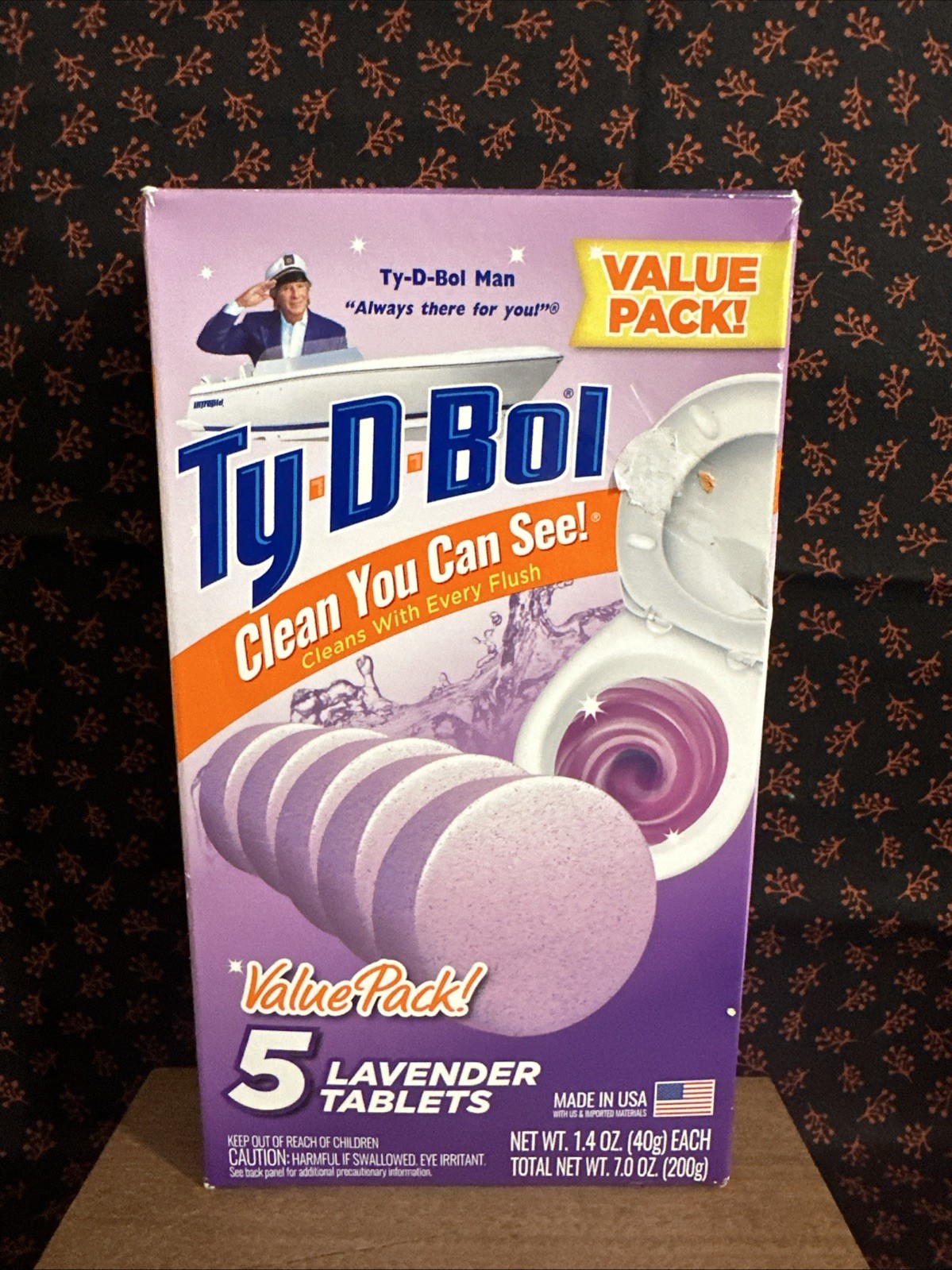 Ty-D-Bol Lavender Toilet Bowl Cleaner 5 Count Tablet Value Pack MADE in the USA