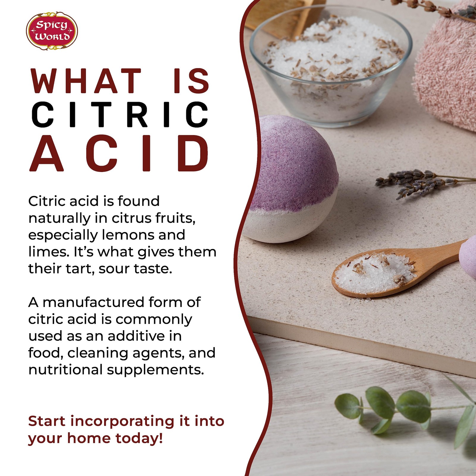 Citric Acid Powder Pure Food Grade Granular Cleaning Bath Bombs Cleaner 2 Lb