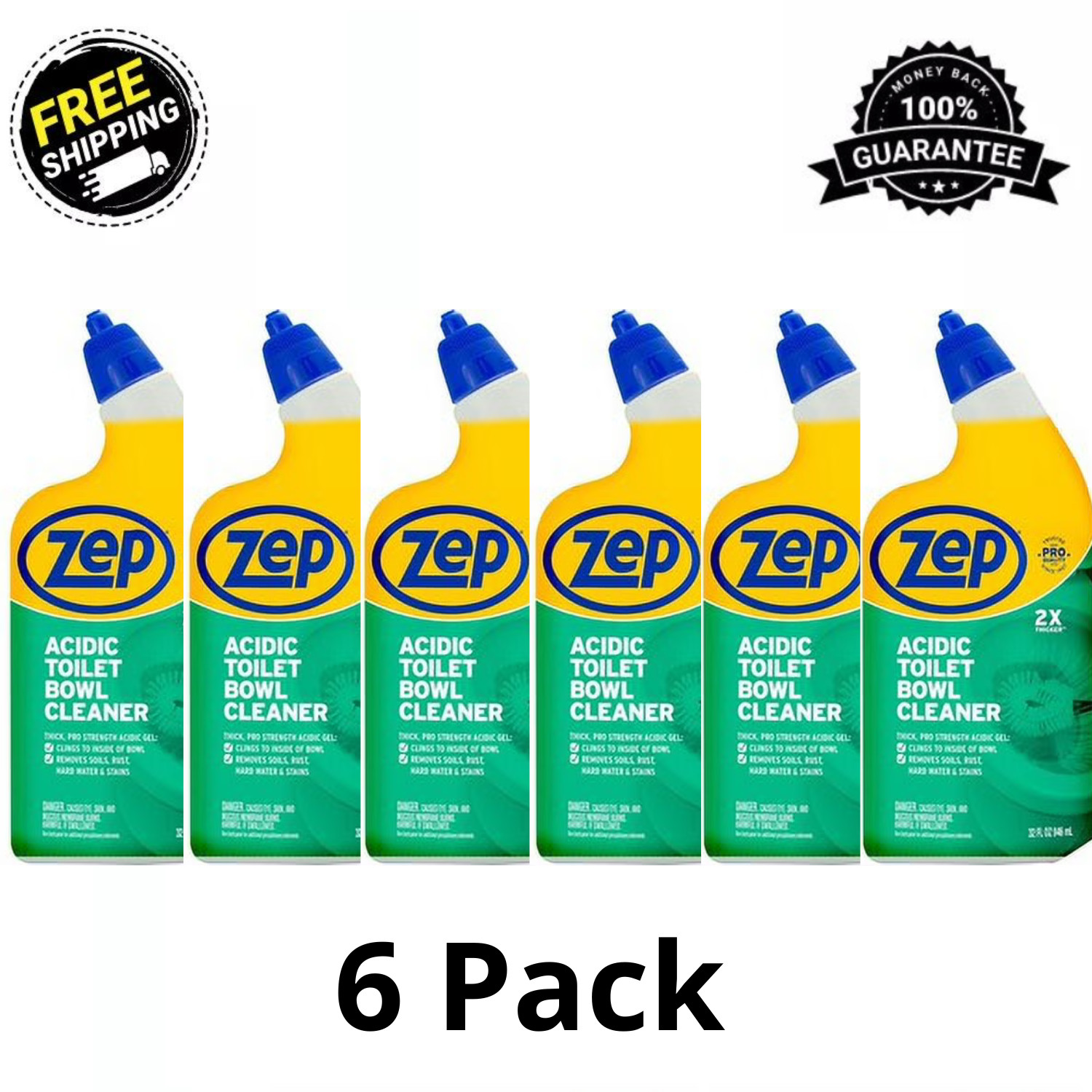 (6 Pack) Zep 32 oz. Acidic Toilet Bowl Cleaner