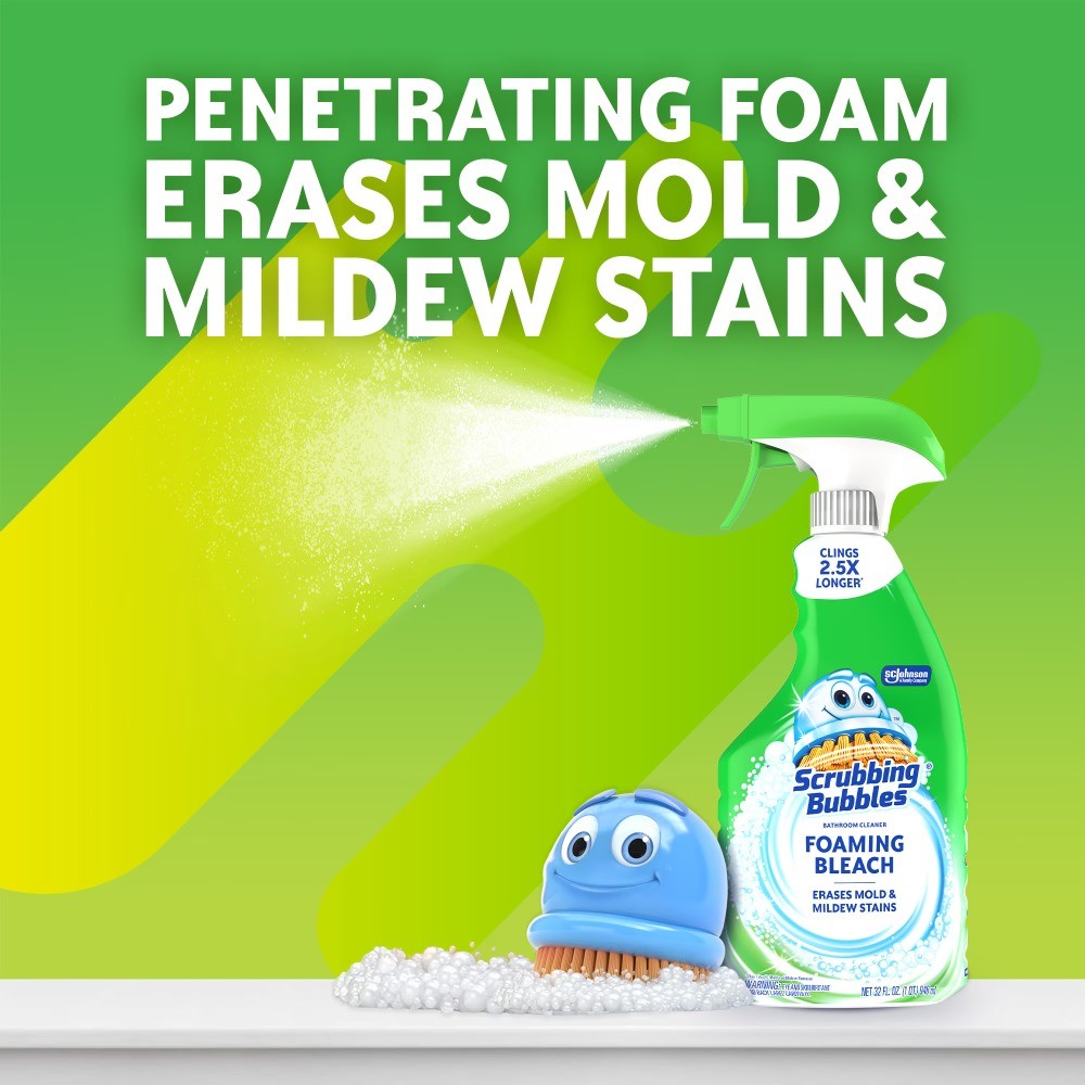 Foaming Bleach Bathroom Shower & Tub Cleaner Spray, 32 oz