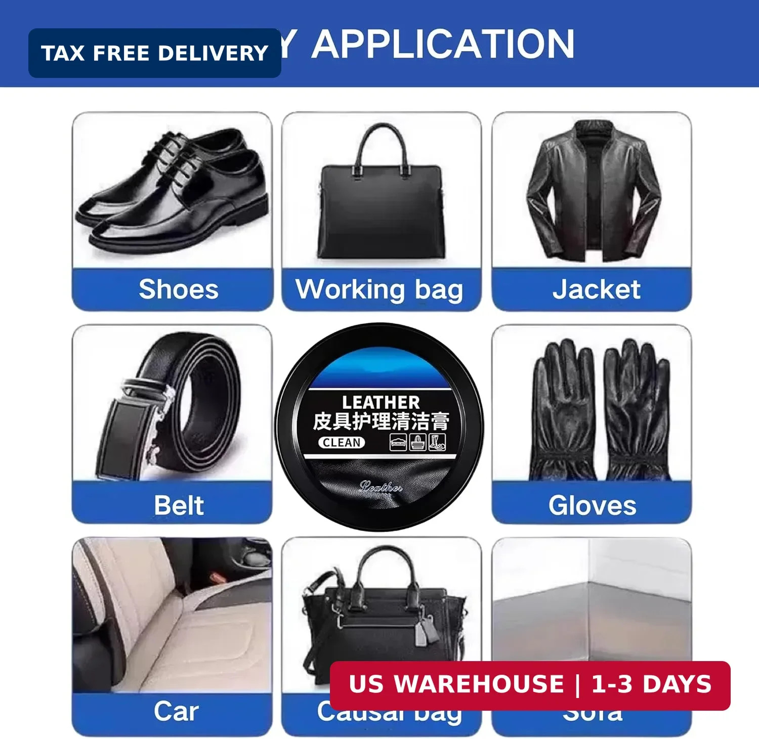 Leader Cleaning and Care Cream, Leather Cleaning Cream for Car Interior, Multifu