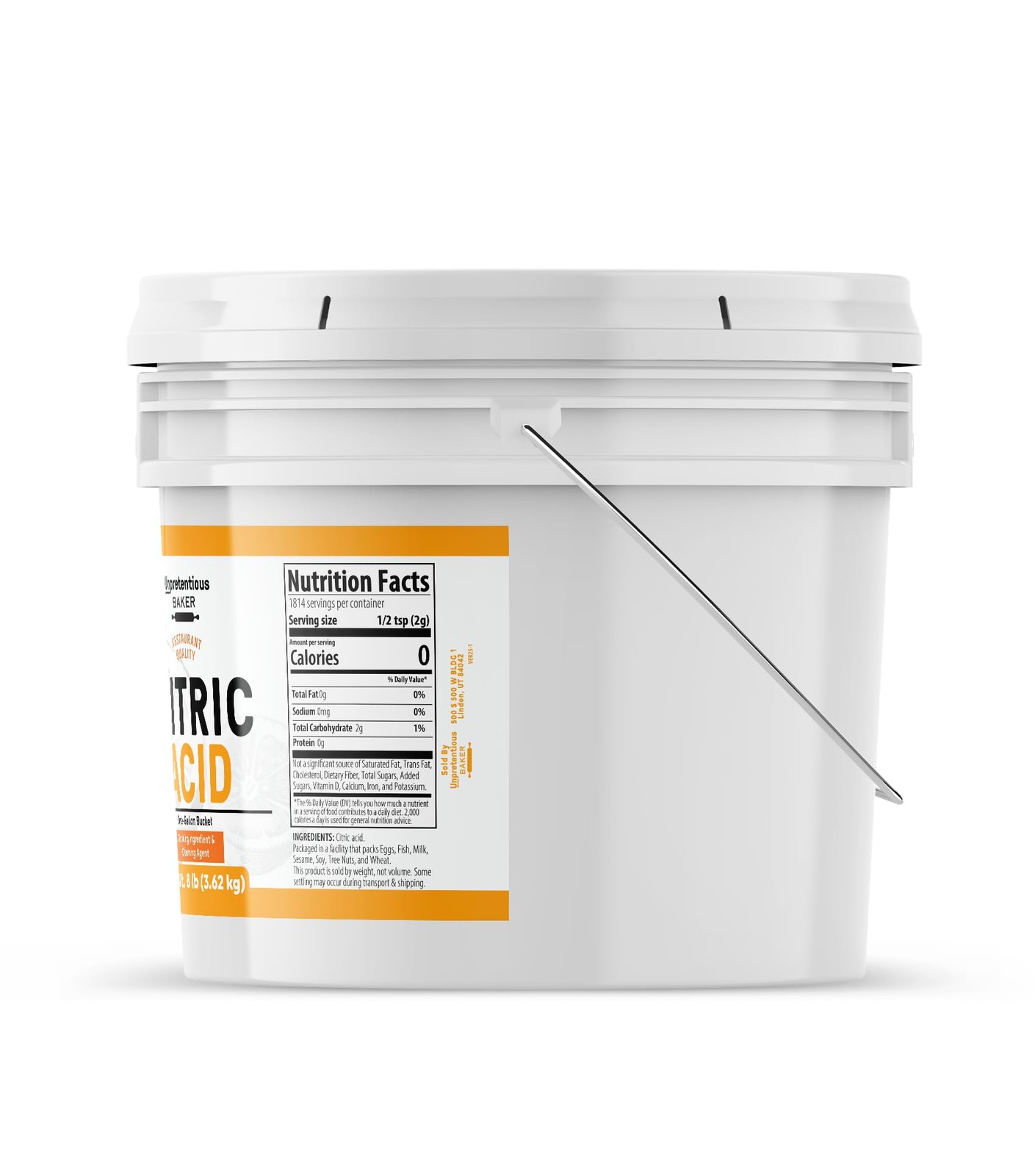 Citric Acid, 1 Gallon, Cooking & Cleaning, Natural & Food Safe, Free
