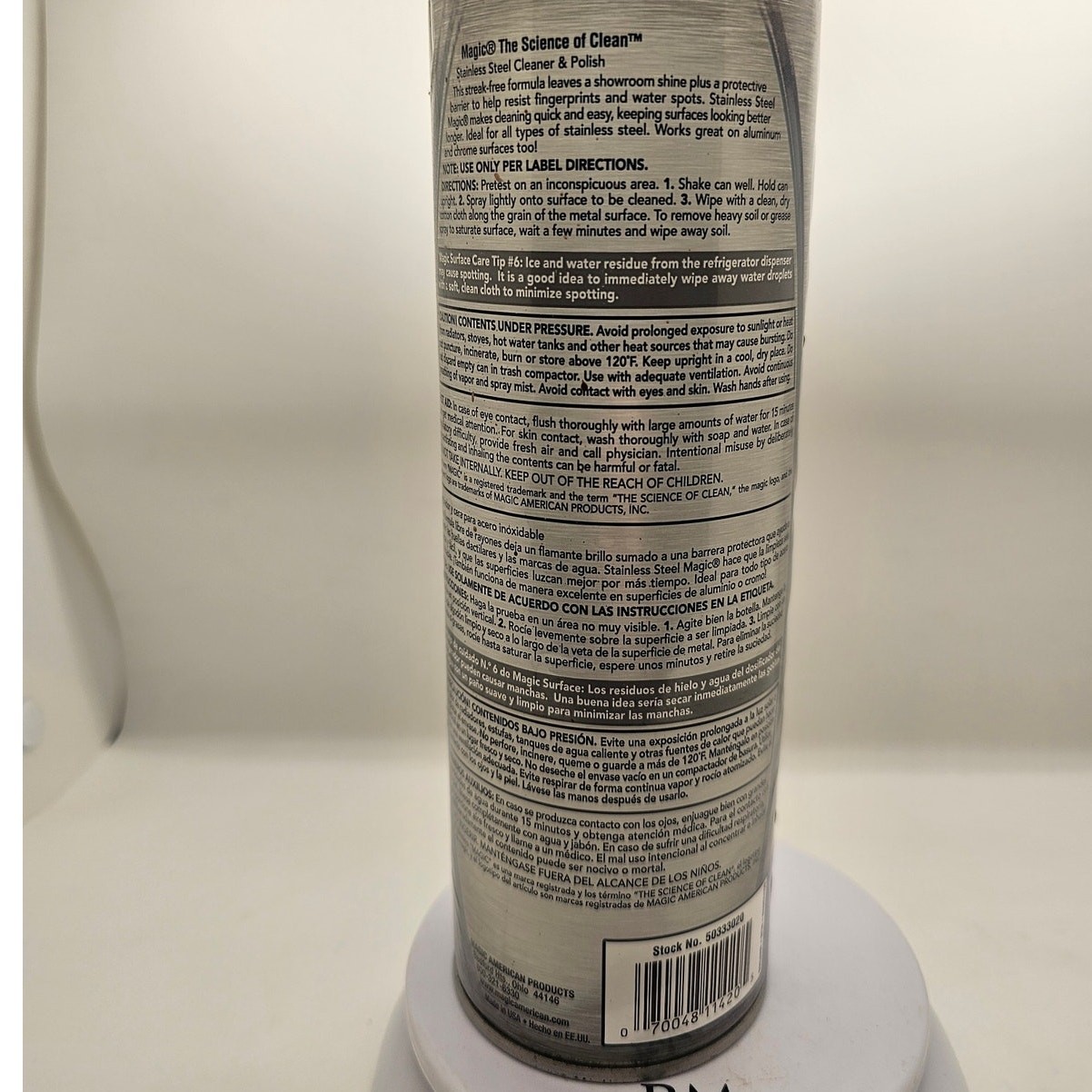 USED Magic Stainless Steel Cleaner Aerosol