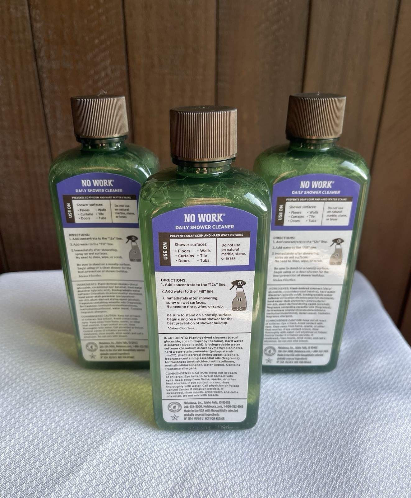Melaleuca Ecosense No Work 12X Daily Shower Cleaner 8 oz Concentrate – 3 Bottles