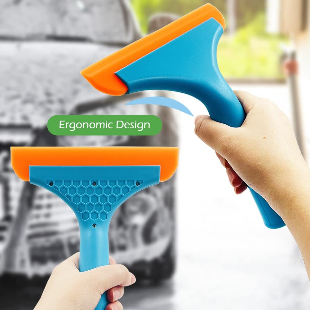 3 Pcs Flexible Silicone Squeegee 5.9 Blade Window Squeegee Shower Squeegee For