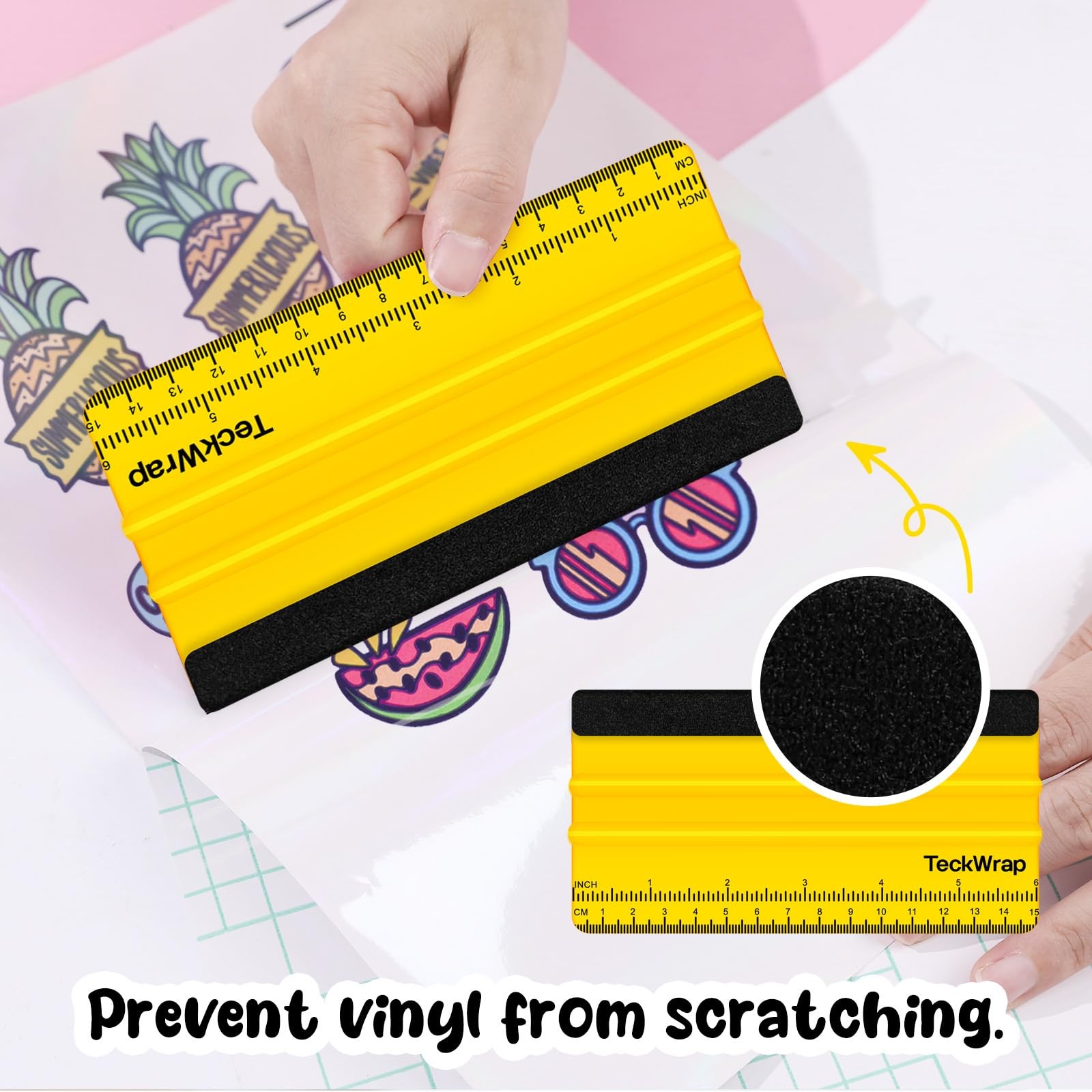 Professional Plastic Squeegee Tool for Vinyl Decals, Stickers, and Wallpaper