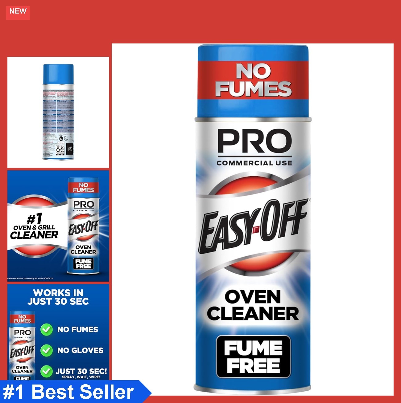 Oven Cleaner Fume Free 24 Oz Foam Removes Grease Burned-On Food Air Fryer