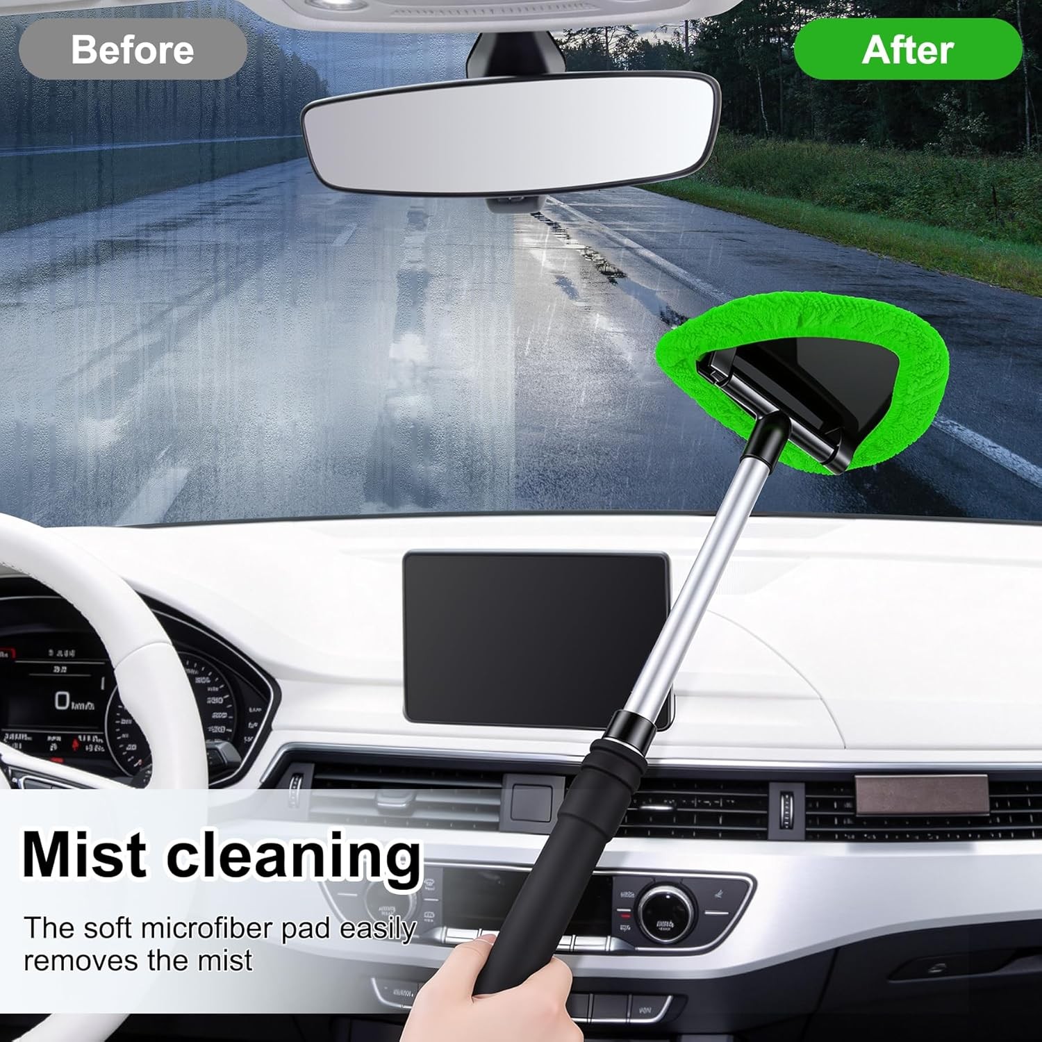 Windshield Cleaner Tool Car Interior and Exterior Window Cleaning Kit with