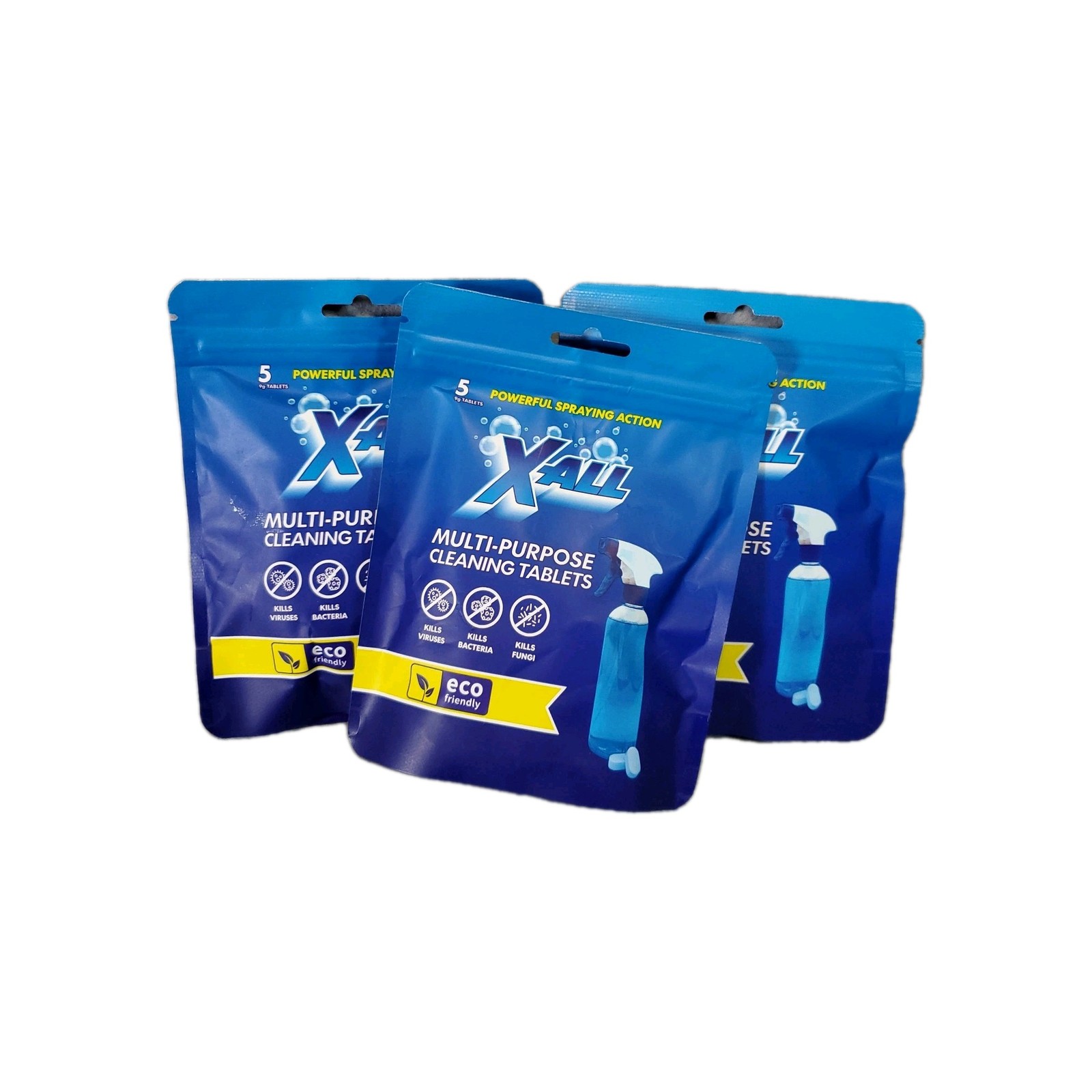 3 – X-ALL Multi-Purpose Cleaning Tablets 5 Tablets Per Pack Lot NEW Exp 2027+