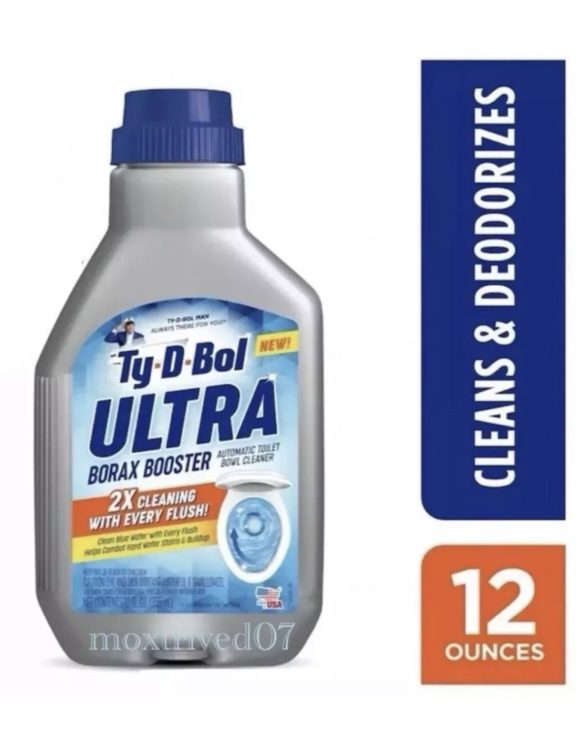 PACK 6 TY-D-BOL BLUE ULTRA BOOSTER IN TANK LIQUID FOR TOILET BOWL 2X CLEANER