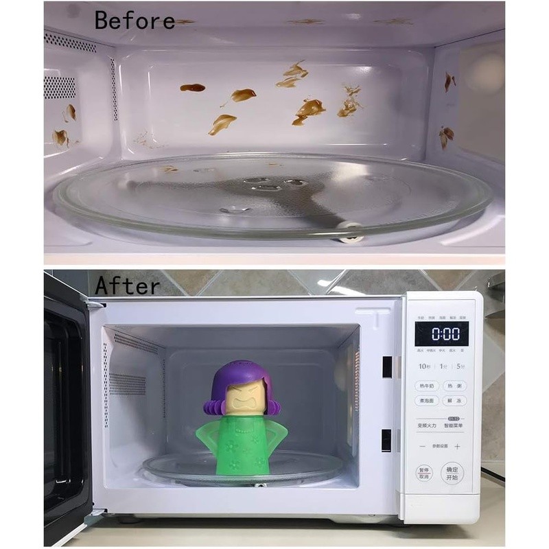 Angry Mama Microwave Cleaner Non Toxic Steam Cleaning Easy Kitchen Tool New