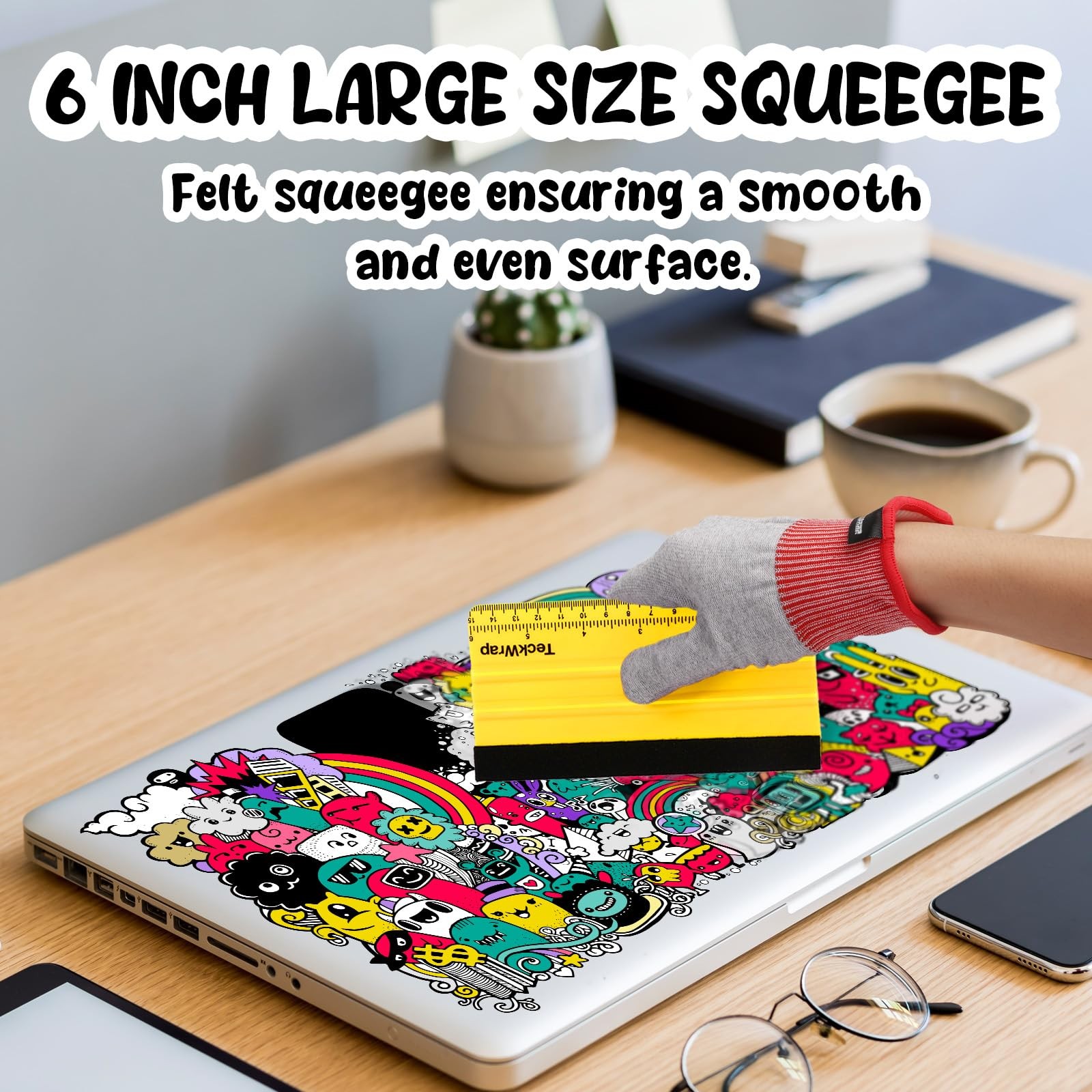 Professional Plastic Squeegee Tool for Vinyl Decals, Stickers, and Wallpaper