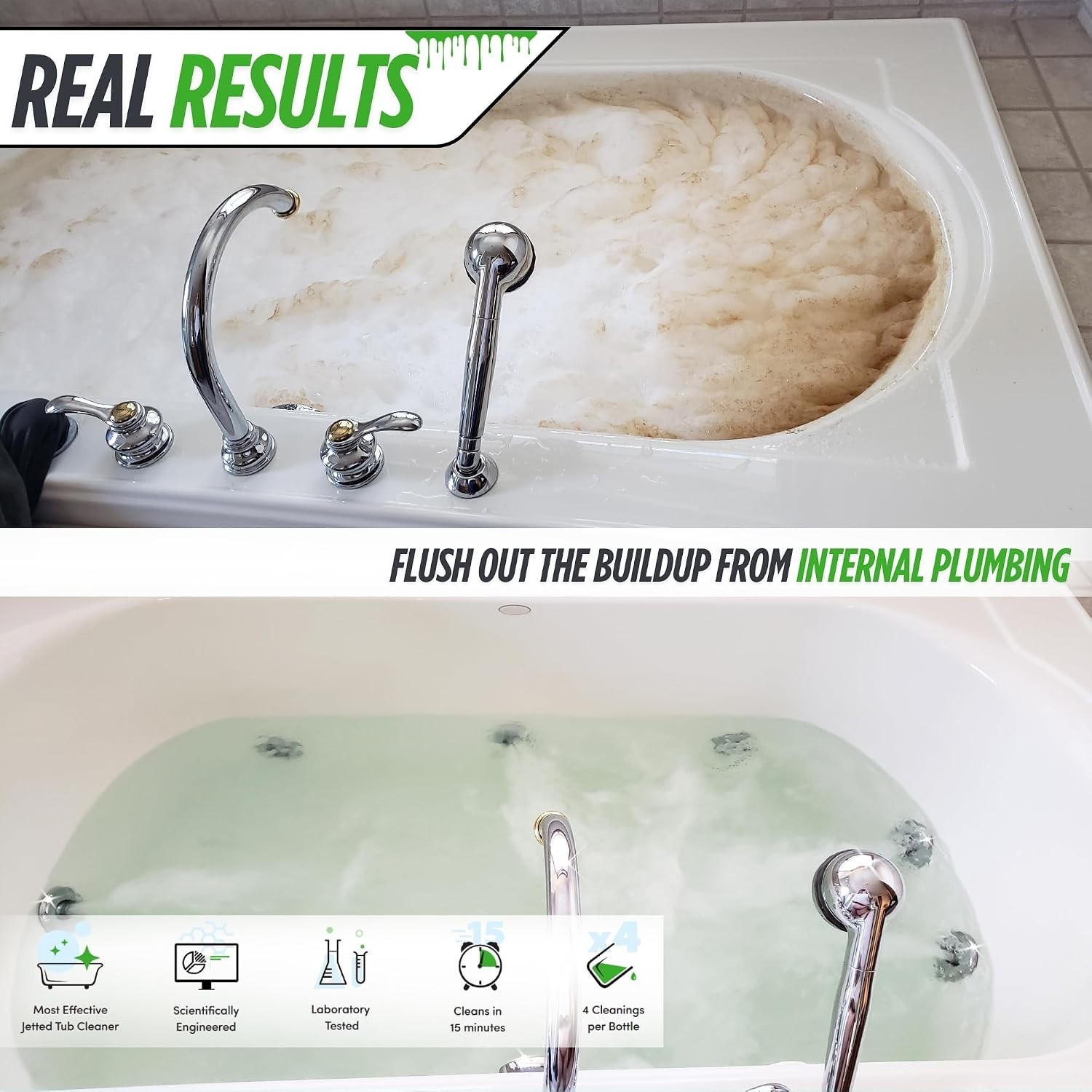 Effective Jetted Tub Cleaner – 32 Cleanings – 1 Gallon