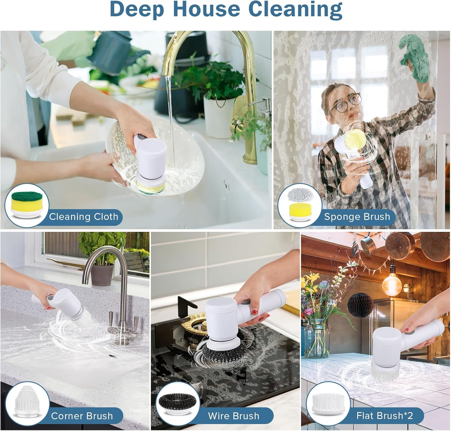 Electric Spin Scrubber Cordless Tub,Shower Tile Scrubber,Floor Scrubber for Clea