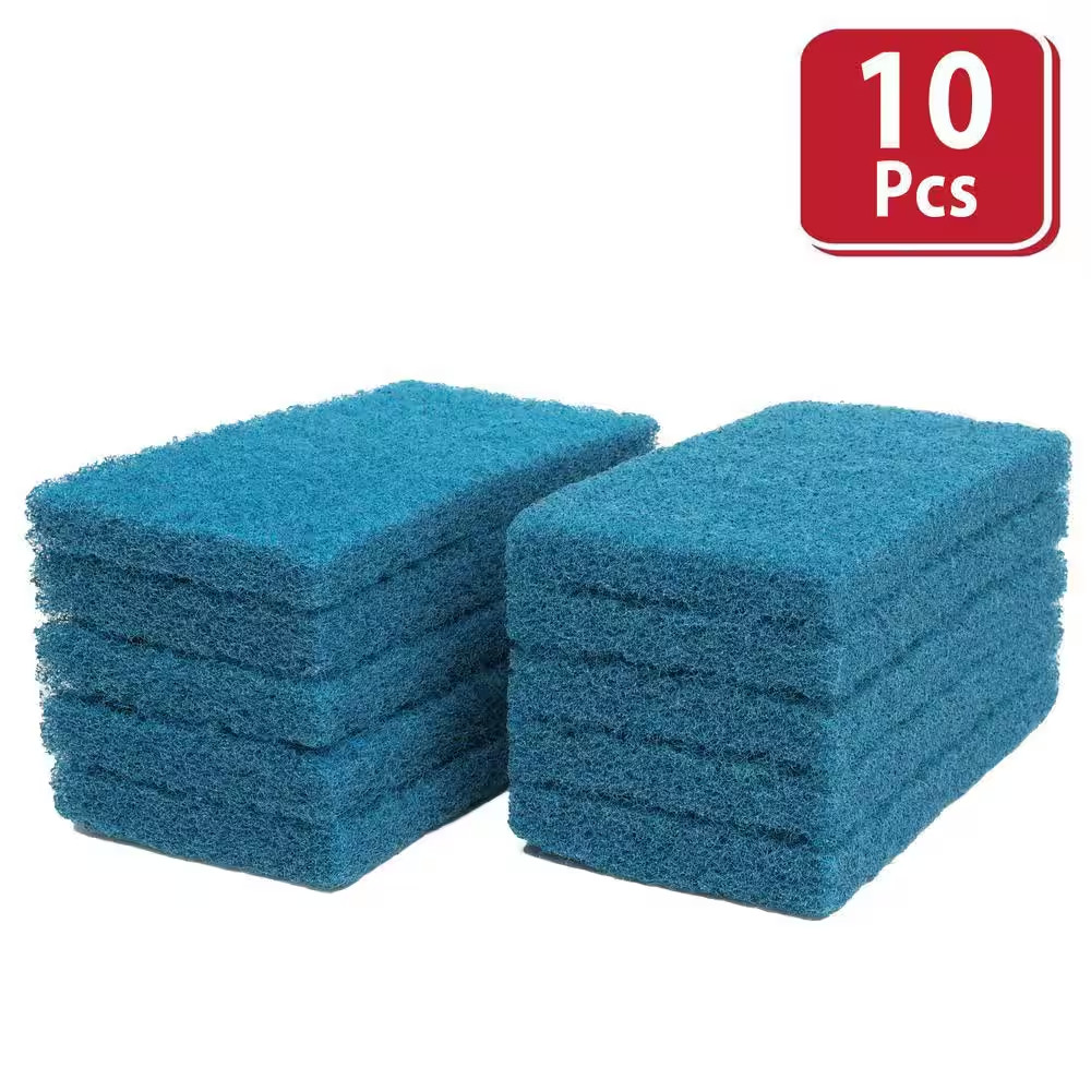 4.6 In. Medium Cleaning Scrubbing Pad, Blue Duty Scrub, Eco-Friendly, General Cl
