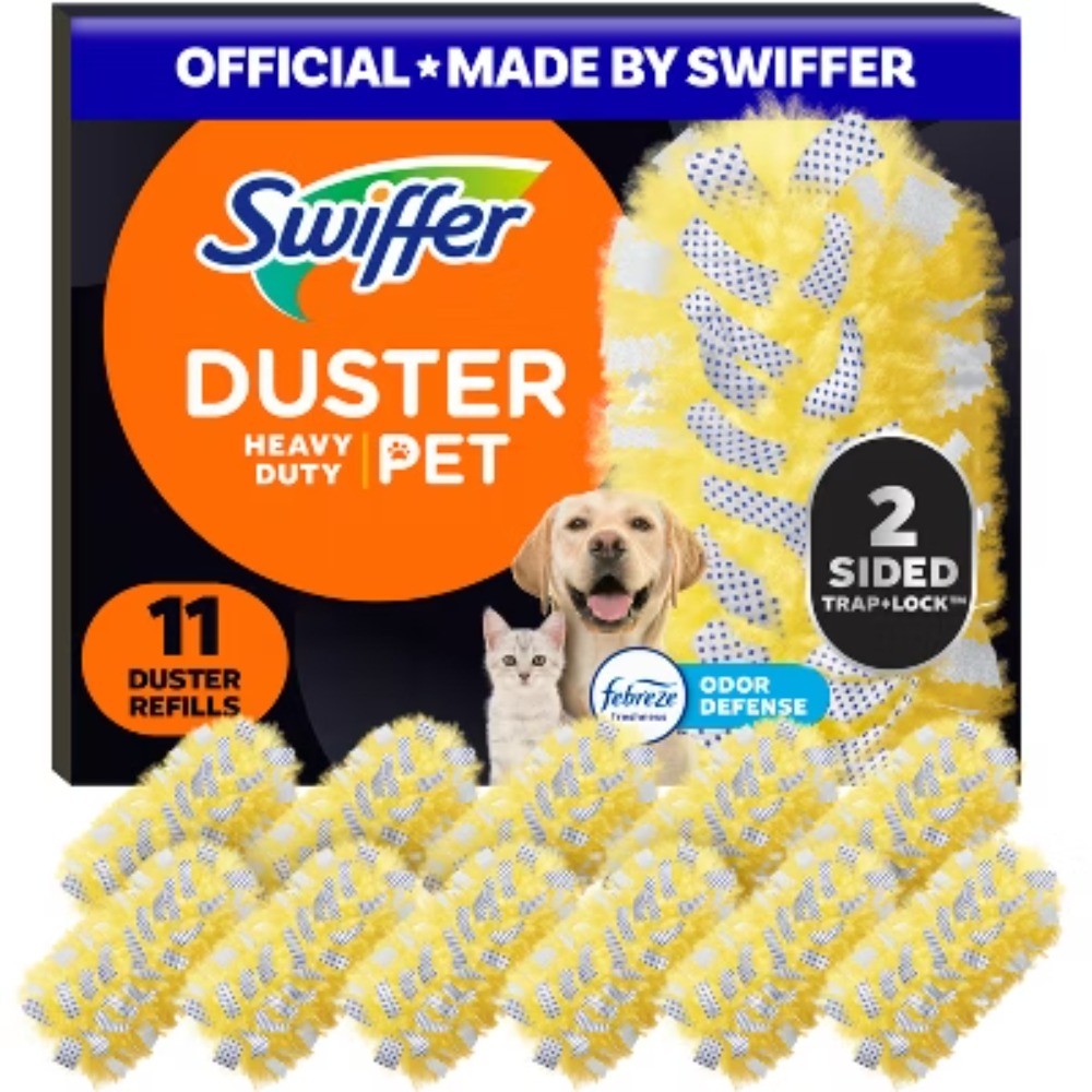 Swiffer Dusters, Pet Heavy Duty Refills with Febreze Odor Defense-Unscented-11ct