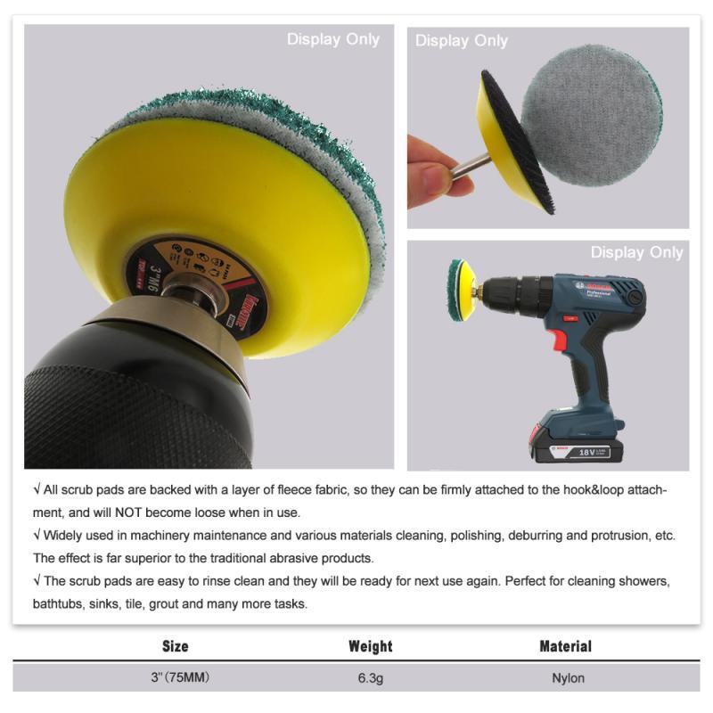 3 Inch 75mm Round Flocking Scouring Pad Cleaning Cloth Sanding Disc 240#-3000#