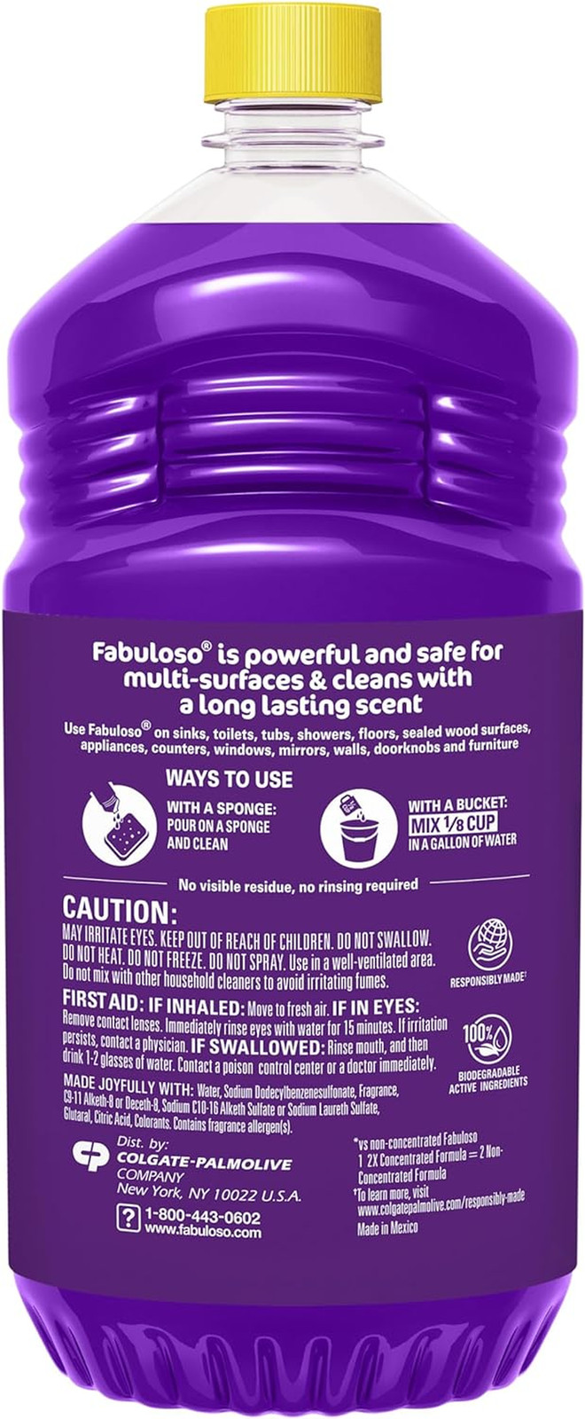 Multi-Purpose Cleaner & Floor Cleaner, 2X Concentrated, Lavender Scent, 56 fluid