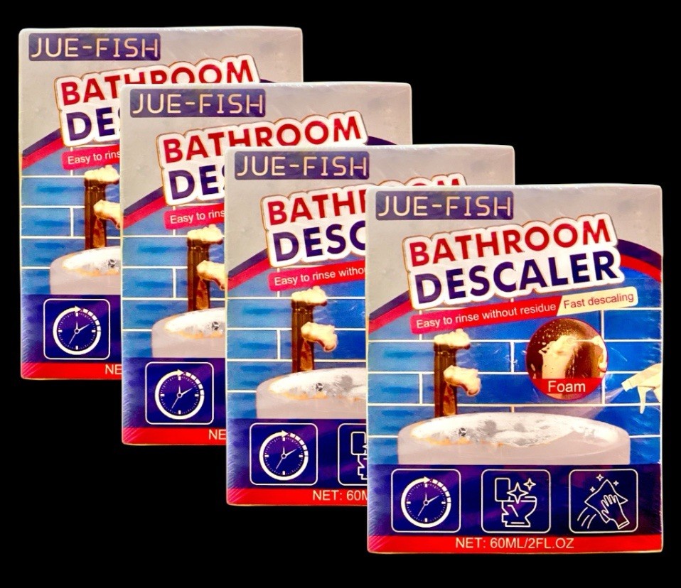 4 Pack Bathroom Fast Descaler Stubborn Stains Cleaner Spray No Residue 60ml Each