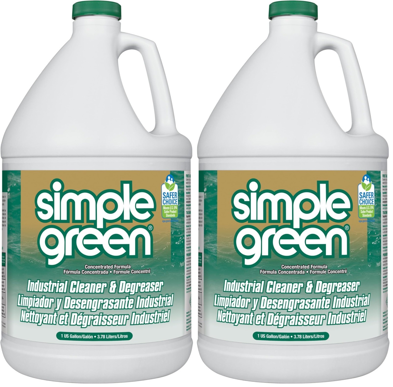 Concentrated Industrial Cleaner & Degreaser, 127.8 Fl Oz, 2-Pack, Heavy-Duty Cle