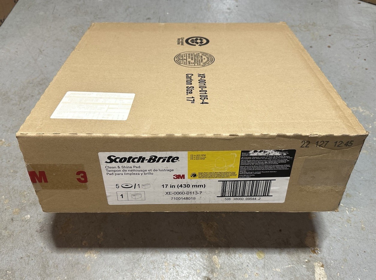NEW** 3M 9549 13 in. Scotch-Brite Clean and Shine Pad – pack of 5