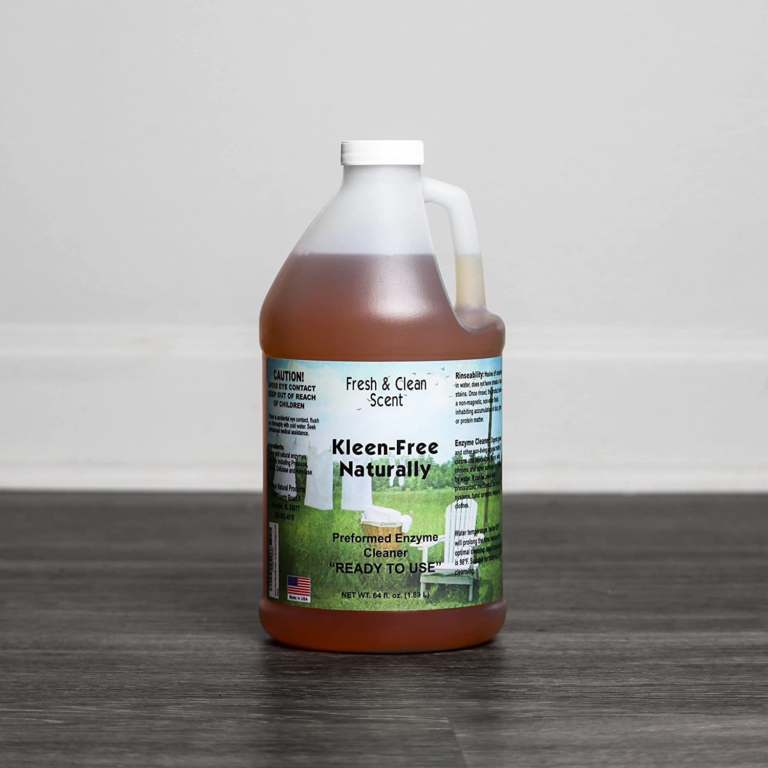 Kleen-Free Naturally Preformed Enzyme Cleaner (Fresh and Clean Scent 64-Ounce R