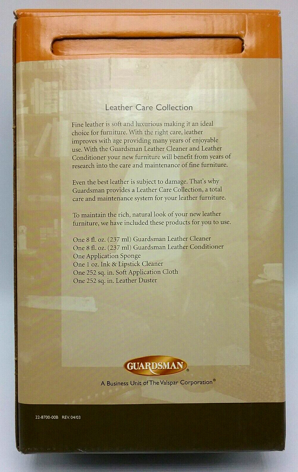 Guardsman Leather Care Collection Cleaner Conditioner Kit 2003 Valspar Australia