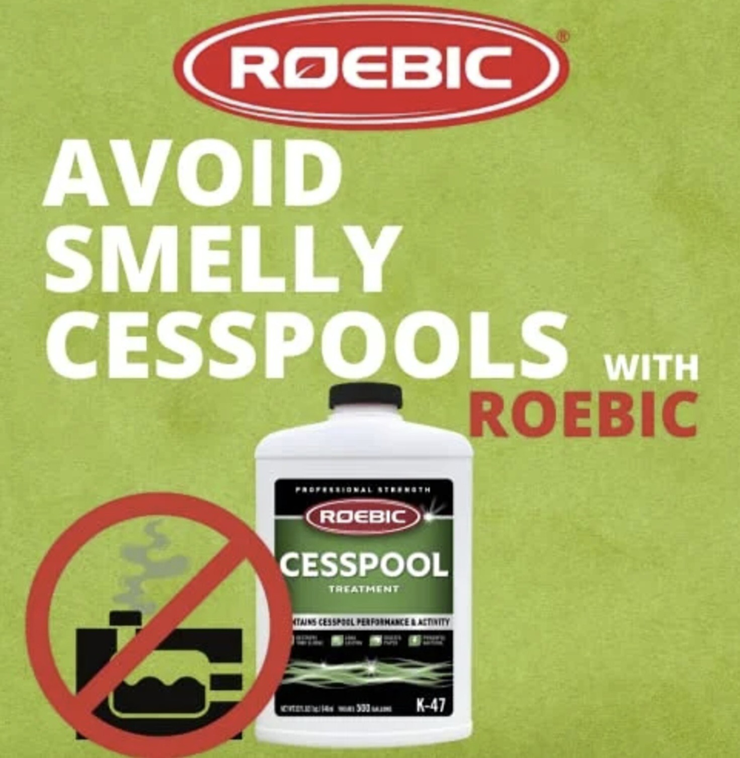 Roebic K-47-Q Quart Professional Strength Liquid Cesspool Treatment