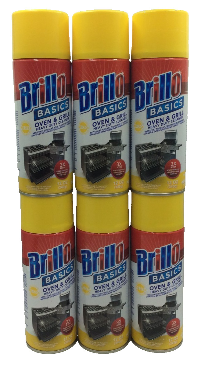 Brillo Oven & Grill Heavy Duty Cleaner 12oz, 3X Action🔥PACK OF 6 CANS🔥